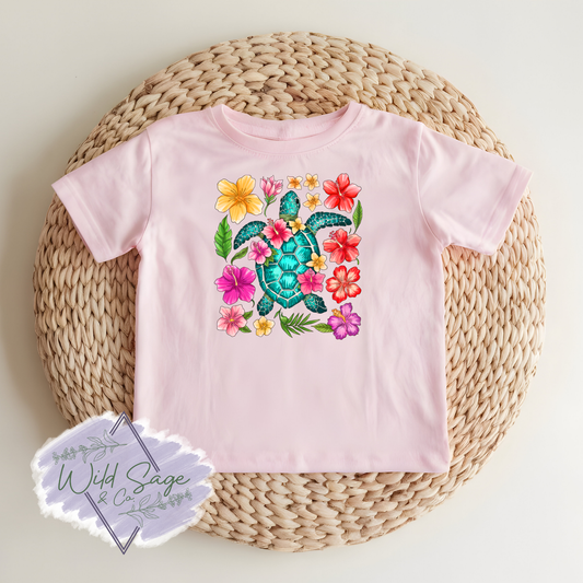 Floral Turtle Tee