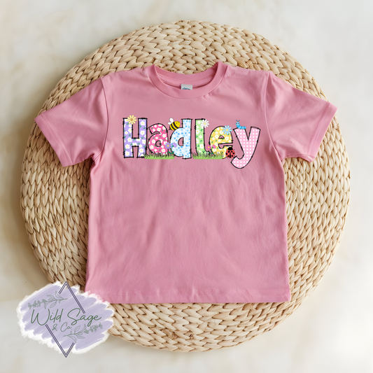 CUSTOM Springtime Name Tee